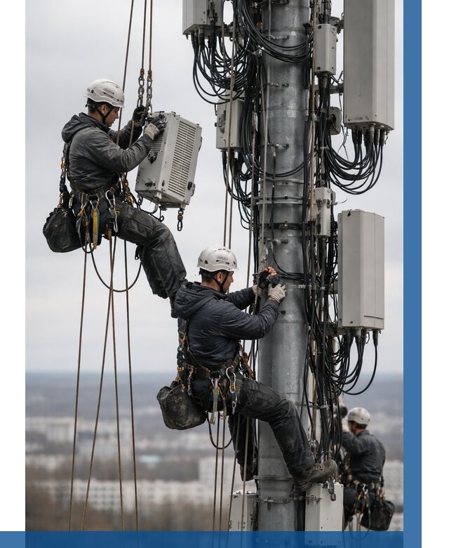 Монтаж оборудования связи на мачте в Тамбове от 7616 р. | ВЫСОТНИК-Тмб