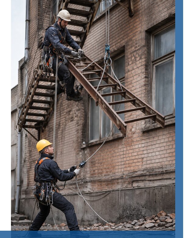 Демонтаж пожарной лестницы в Тамбове от 12185 р. | ВЫСОТНИК-Тмб