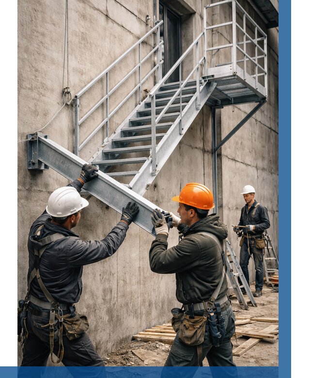 Монтаж металлических лестниц в Тамбове от 15231 р. | ВЫСОТНИК-Тмб