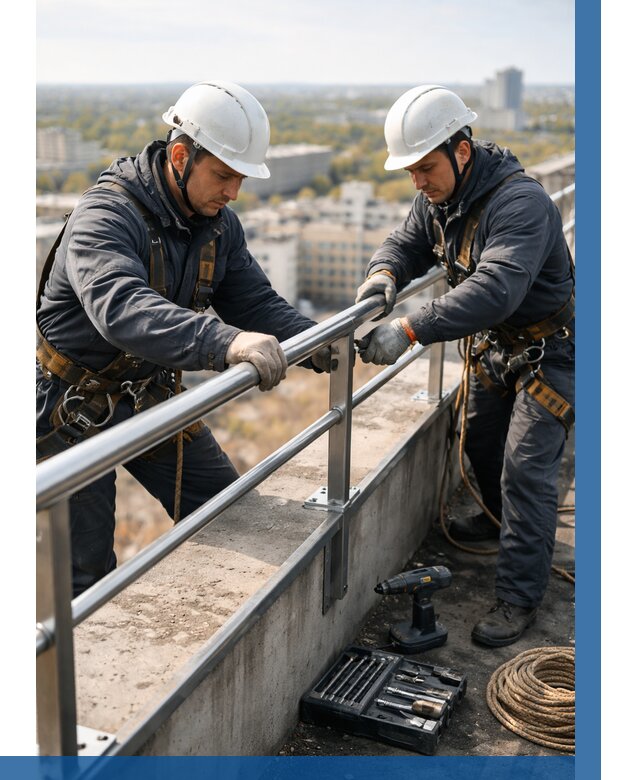 Монтаж перил на высоте в Тамбове от 2539 р. | ВЫСОТНИК-Тмб