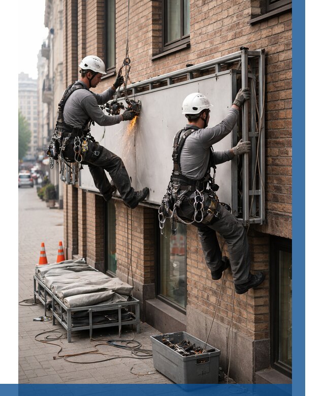 Демонтаж рекламной вывески в Тамбове от 6600 р. | ВЫСОТНИК-Тмб