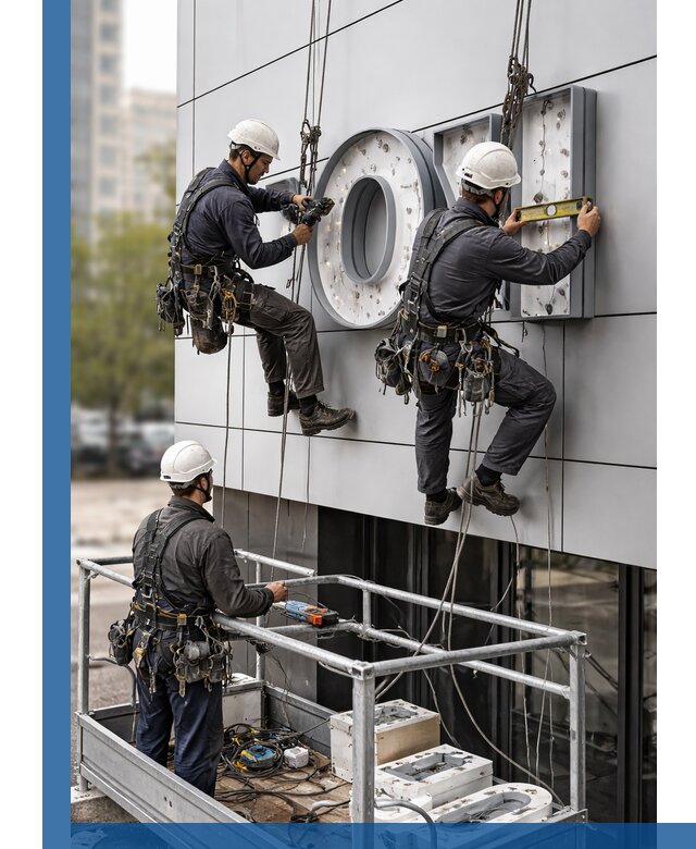 Профессиональный монтаж световых букв в Тамбове под ключ