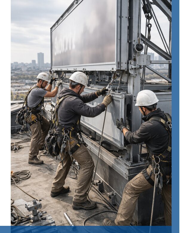 Монтаж крышной рекламной конструкции в Тамбове от 60924 р.|ВЫСОТНИК-Тмб