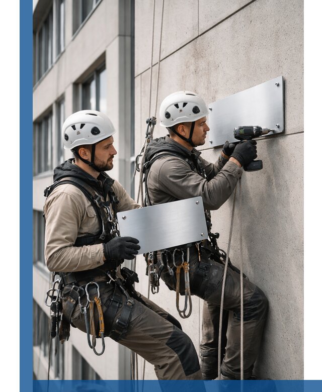 Монтаж табличек и указателей в Тамбове для зданий и сооружений