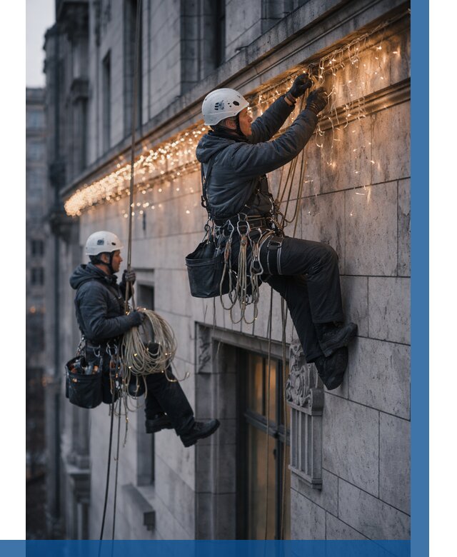 Монтаж новогодней иллюминации в Тамбове от 8631 р. | ВЫСОТНИК-Тмб