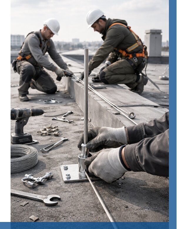 Монтаж молниезащиты на кровле в Тамбове цена от 25385 р. | ВЫСОТНИК-Тмб