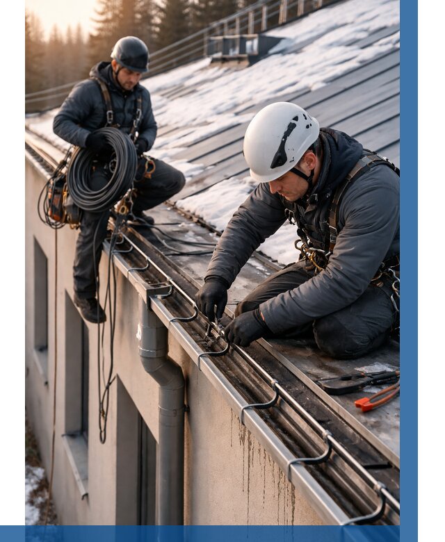 Монтаж греющего кабеля на кровле в Тамбове от 457 р. | ВЫСОТНИК-Тмб