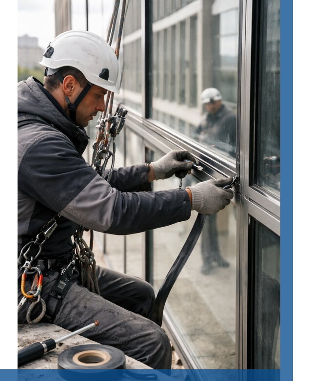 Ремонт витражных конструкций в Тамбове от 3554 р. | ВЫСОТНИК-Тмб