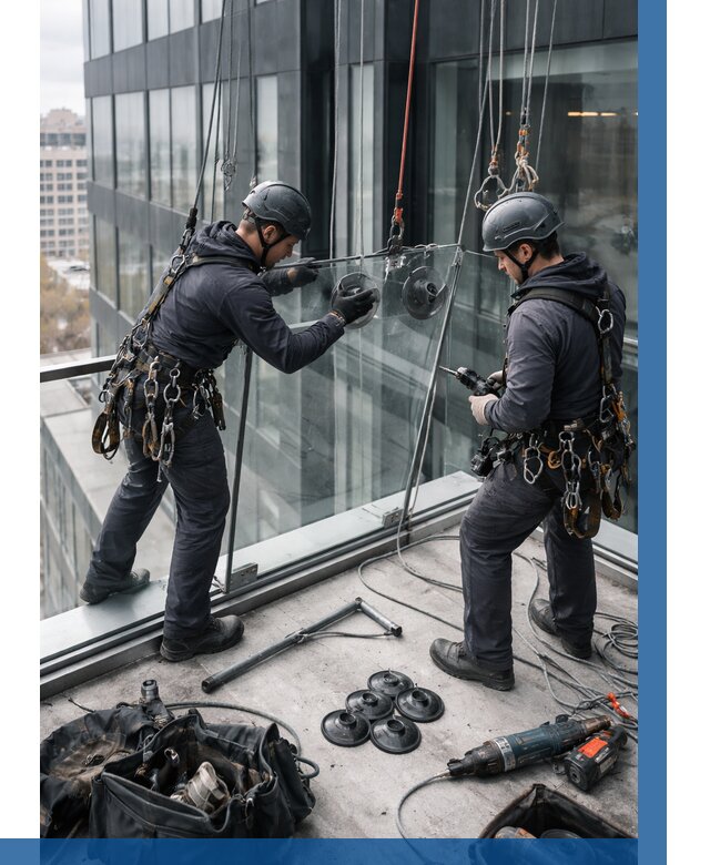 Монтаж стеклянных ограждений в Тамбове от 2539 р. | ВЫСОТНИК-Тмб