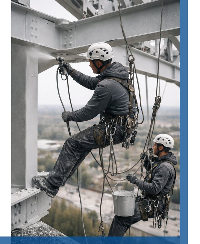 Покраска металлоконструкций на высоте в Тамбове 355 р |ВЫСОТНИК-Тмб