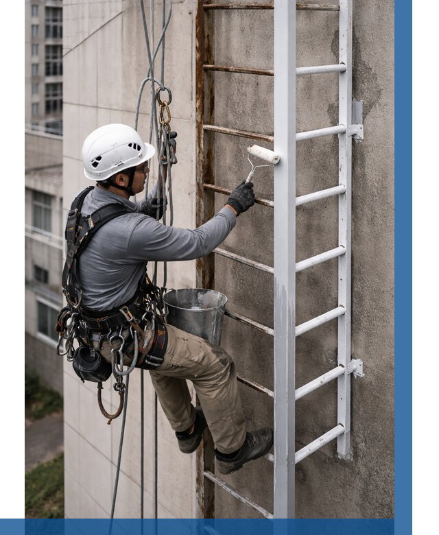 Покраска пожарных лестниц в Тамбове от 4569 р. | ВЫСОТНИК-Тмб