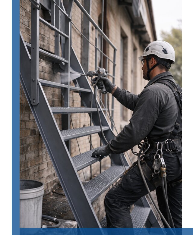 Покраска и антикоррозионная защита пожарных лестниц в Тамбове