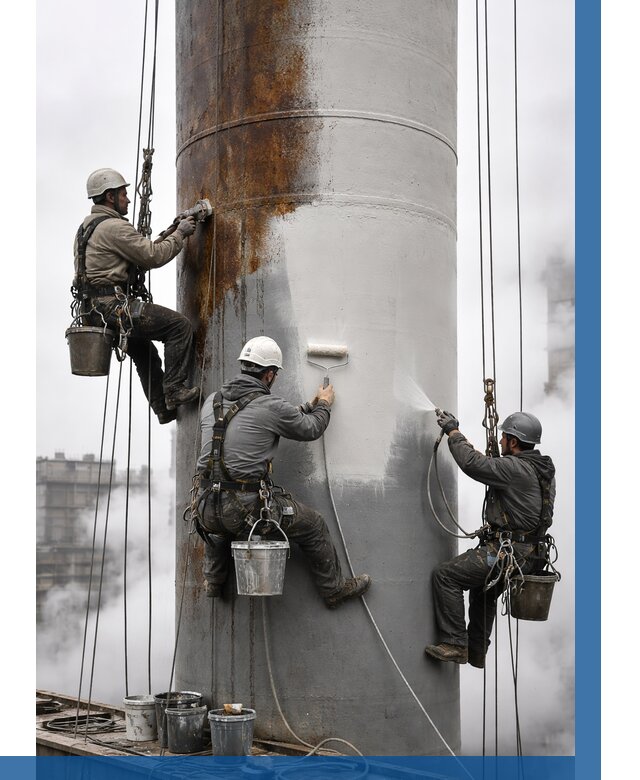 Покраска дымовых труб в Тамбове от 8631 р. | ВЫСОТНИК-Тмб