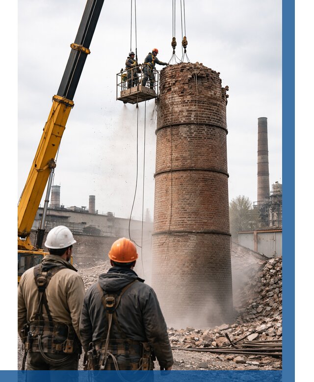 Демонтаж дымовой трубы в Тамбове от 91386 р. | ВЫСОТНИК-Тмб, смета