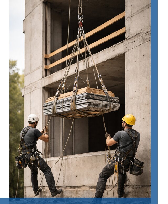 Подъем материала на этаж веревками в Тамбове от 1523 р. | ВЫСОТНИК-Тмб