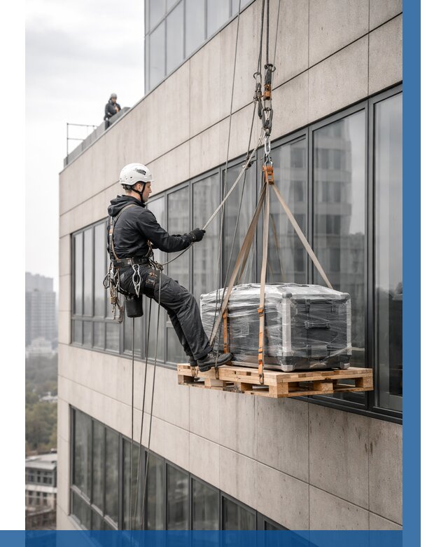 Спуск груза по фасаду в Тамбове от 3554 р. | ВЫСОТНИК-Тмб