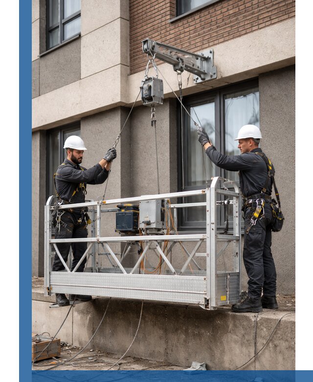 Монтаж и подъем фасадной люльки в Тамбове с гарантией безопасности