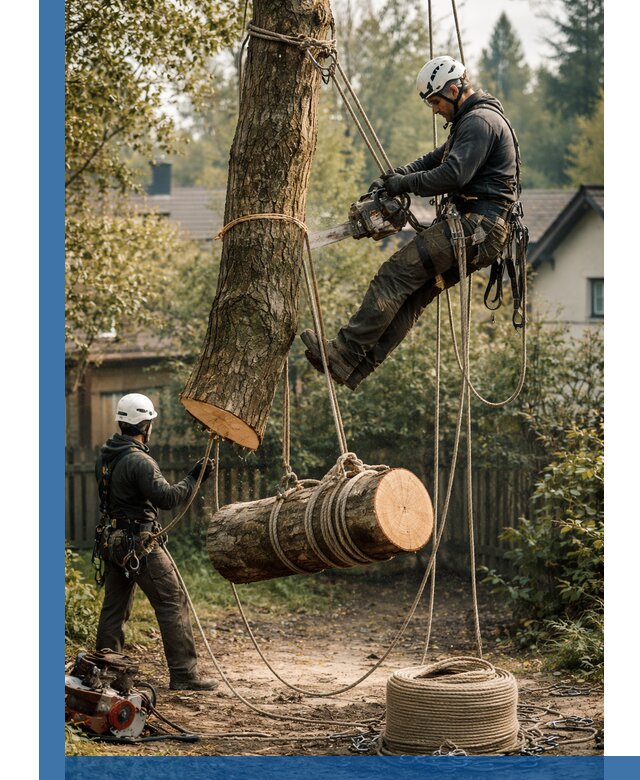 Валка деревьев частями в Тамбове, безопасно и аккуратно