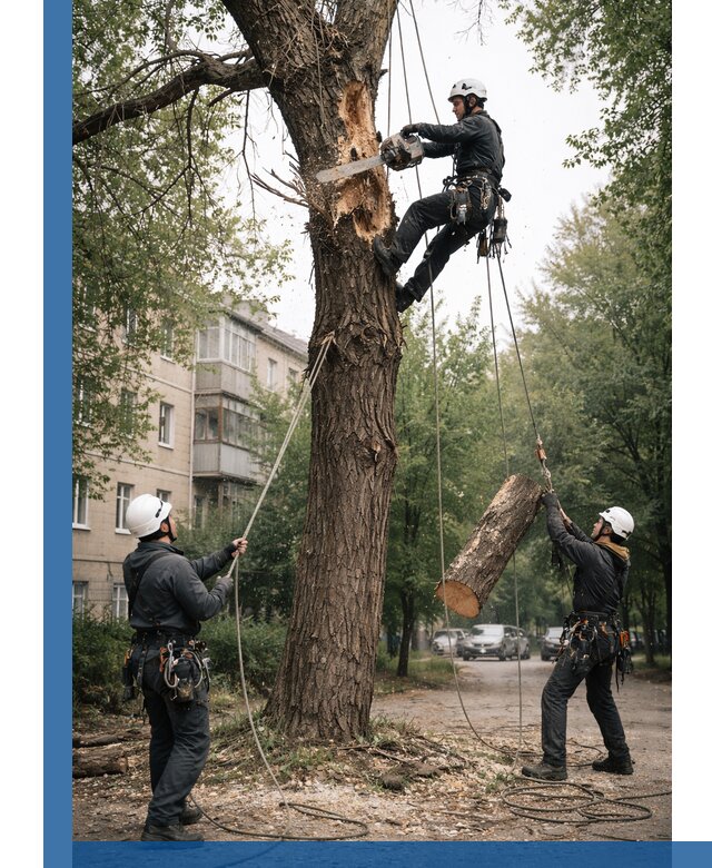 Срочное удаление аварийных деревьев в Тамбове с гарантией безопасности