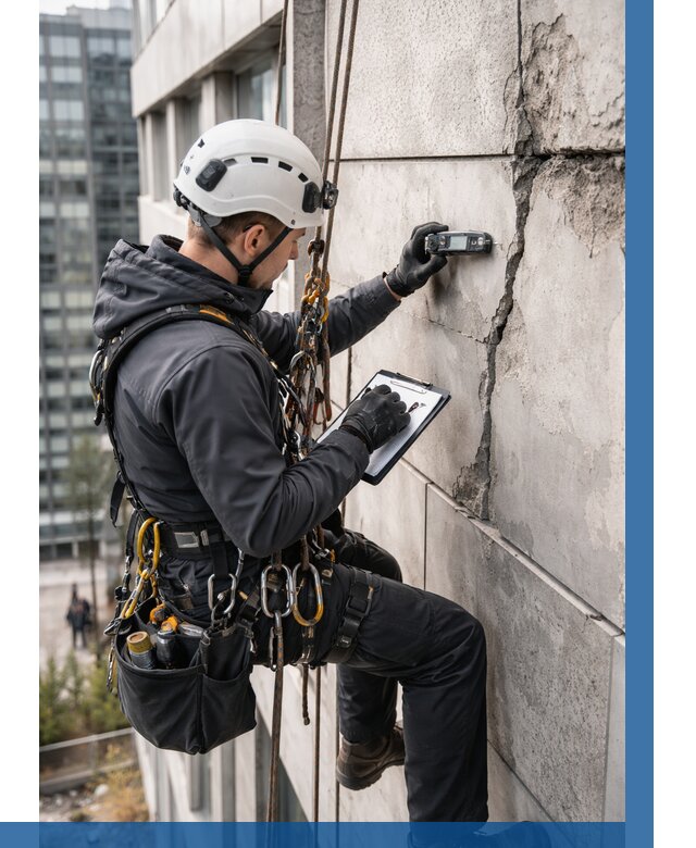 Обследование фасада альпинистами в Тамбове от 122 р. | ВЫСОТНИК-Тмб