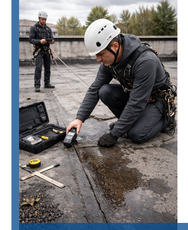 Обследование кровли на протечки и выявление дефектов в Тамбове