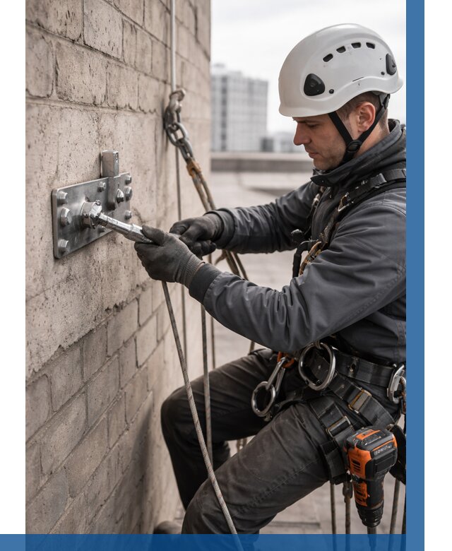 Установка анкерных точек в Тамбове от 3554 р. | ВЫСОТНИК-Тмб