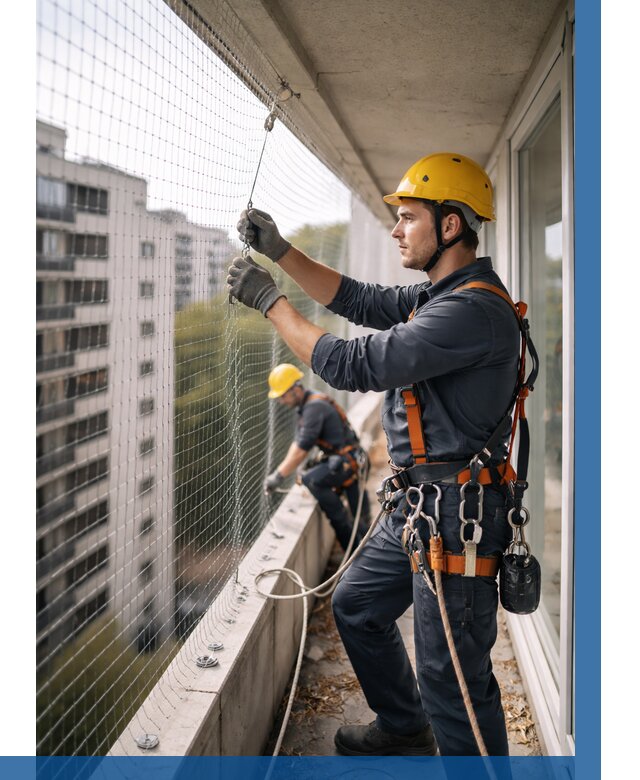 Монтаж сетки от птиц в Тамбове от 4569 р. | ВЫСОТНИК-Тмб