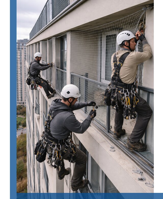 Профессиональный монтаж защитной сетки от птиц в Тамбове