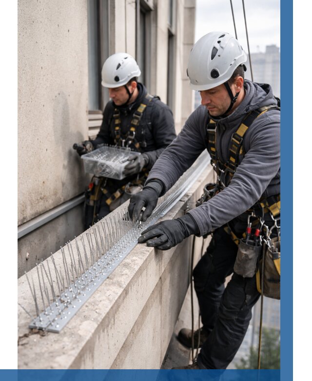 Установка шипов от птиц в Тамбове от 863 р. | ВЫСОТНИК-Тмб